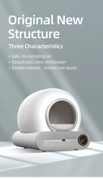 Tonepie 65L Automatic Smart Cat Litter Box - Self Cleaning & Fully Enclosed