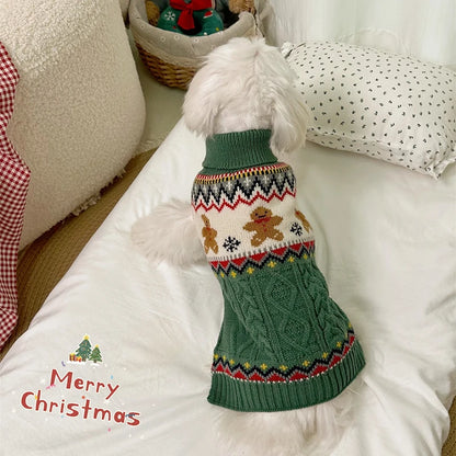 Dog Winter Clothes Pet Christmas Red Sweaters Sleeveless Gin