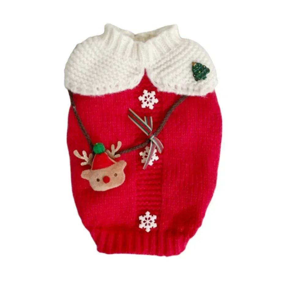 Pet Christmas Sweater Princess Skirt