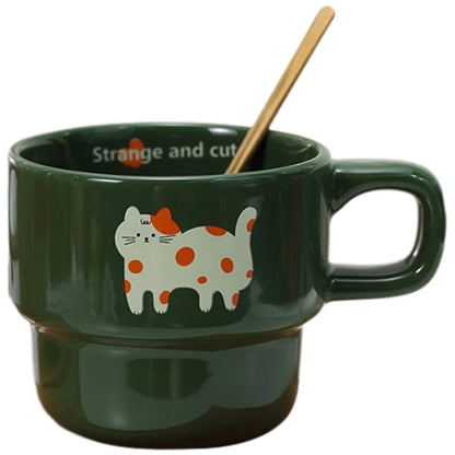 Cat Printed Ceramic Coffee Mug