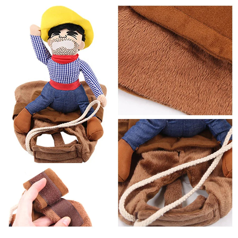 Cowboy riding Dog Halloween Costume