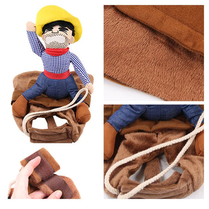 Cowboy riding Dog Halloween Costume