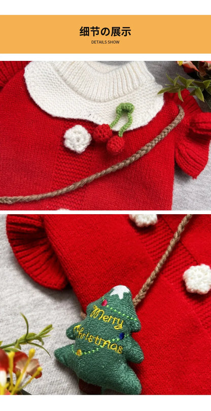 Pet Christmas Sweater Princess Skirt