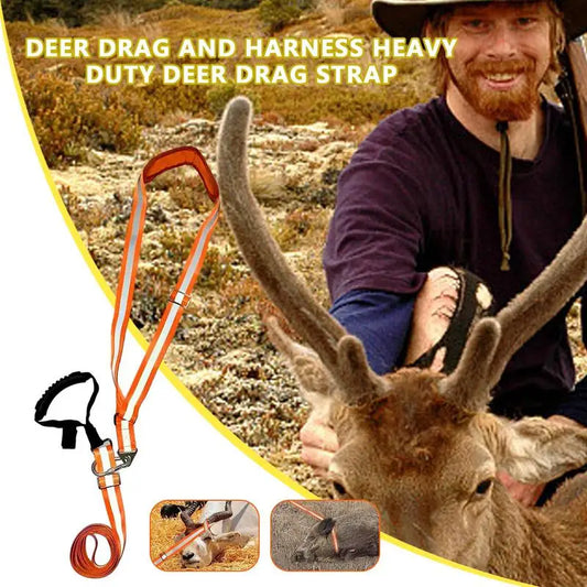 Nylon Reflective Deer Drag Harness Strap Adjustable Hunting