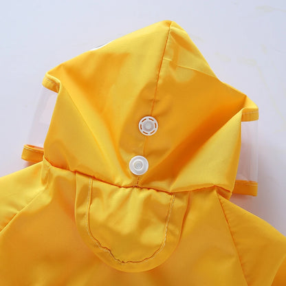 Pet Raincoat Cartoon Pattern Reflective