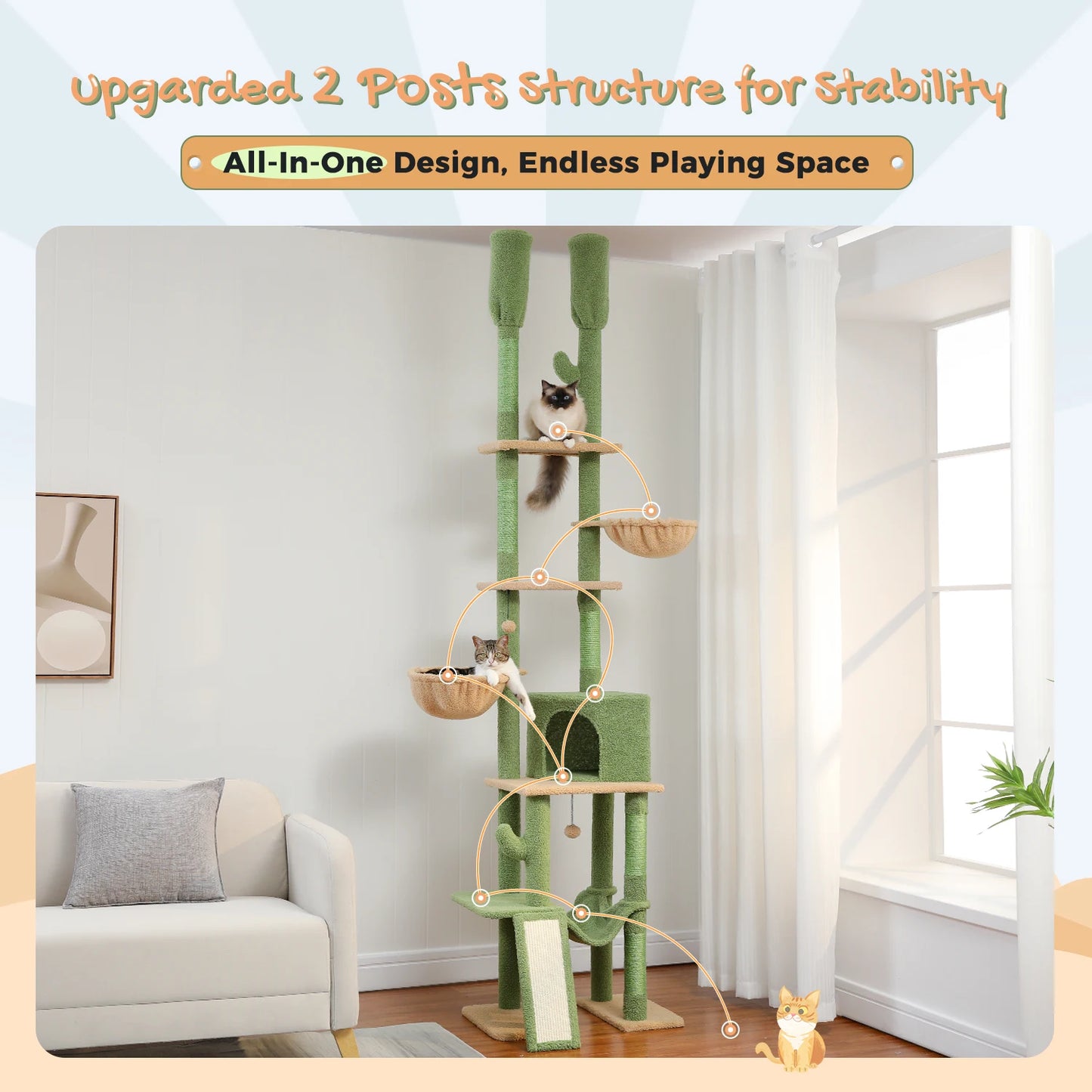 Domestic Delivery Multi-Level Cat Tree Tower Climb Furniture