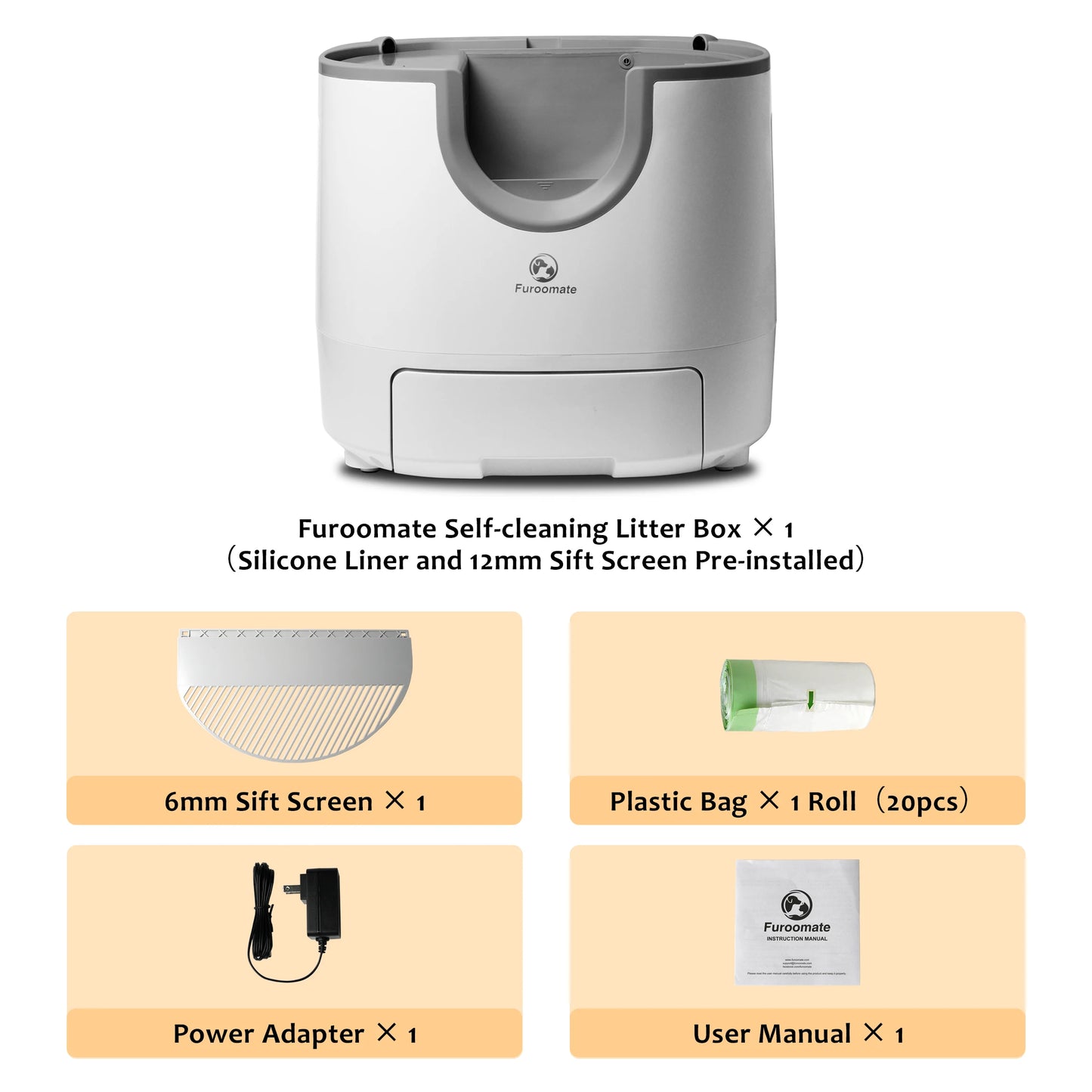 Self-Cleaning Cat Litter Box Open-Top Design with Advanced Safety Sensors