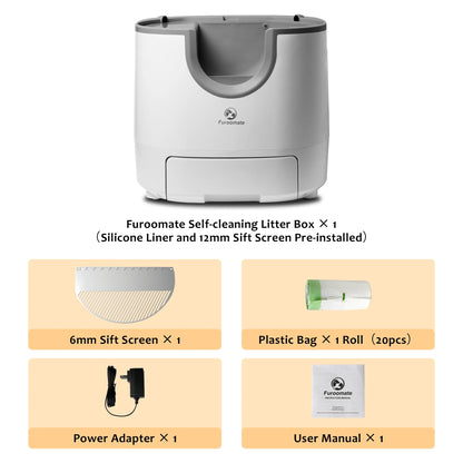 Self-Cleaning Cat Litter Box Open-Top Design with Advanced Safety Sensors
