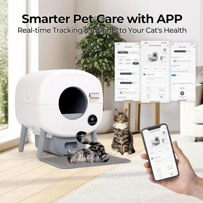 Extra Large Automatic Litter Box Self Cleaning for Multiple Cats