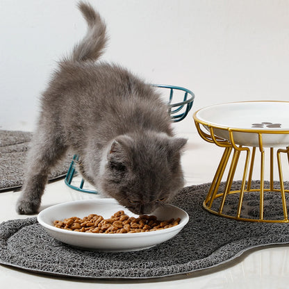 Double Cat Bowl with Stand