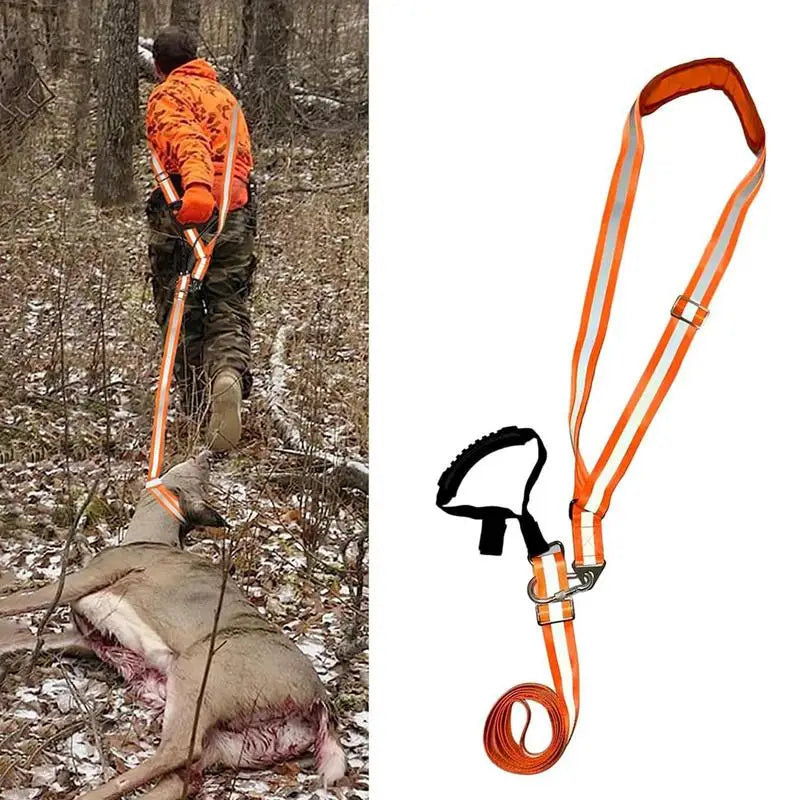 Nylon Reflective Deer Drag Harness Strap Adjustable Hunting