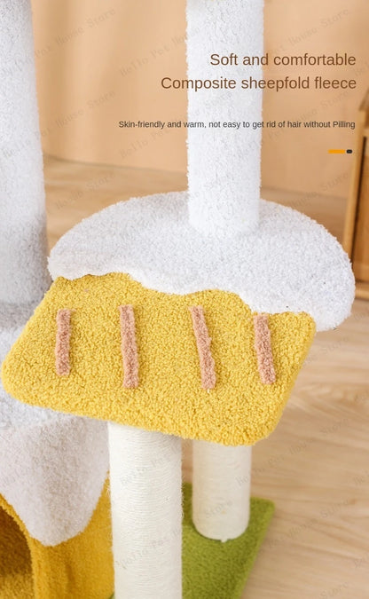 Ice-cream Style Cat Climbing Frame Three-layer Sisal Cat Scr