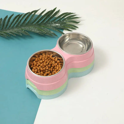 Double Cat Bowl with Stand