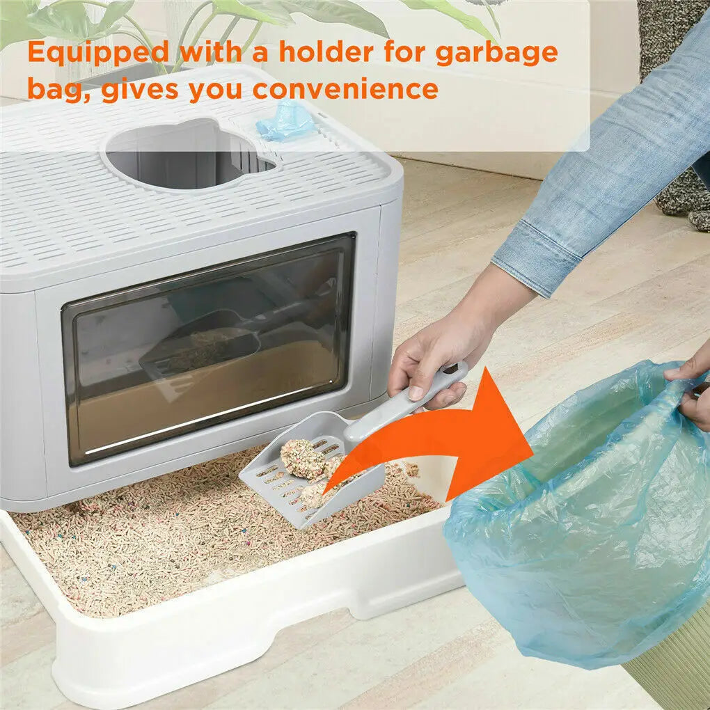 Foldable Cat Litter Box - Front Entry & Top Exit