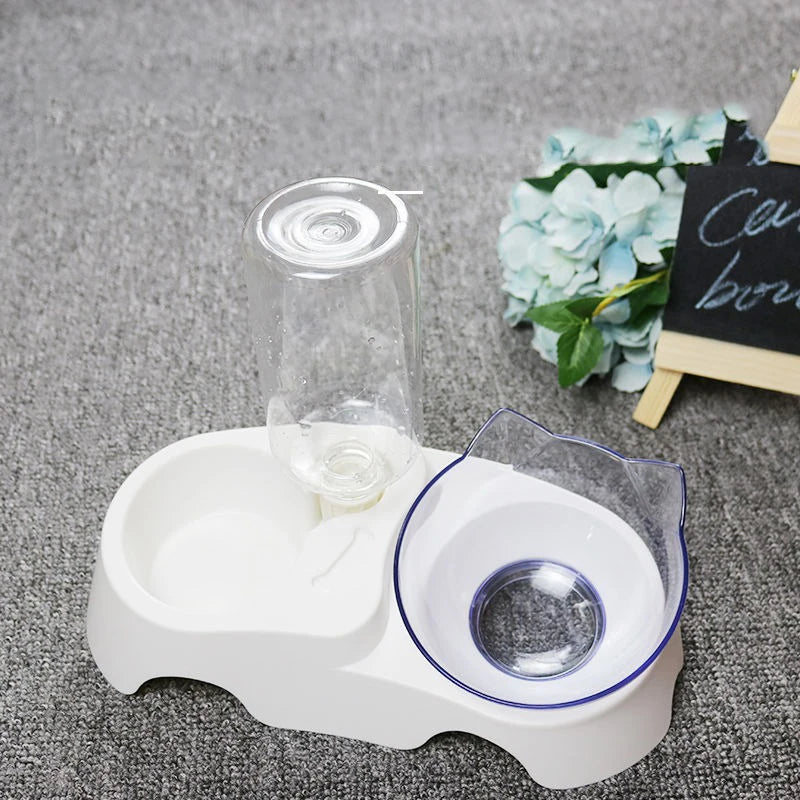 Double Cat Bowl with Stand