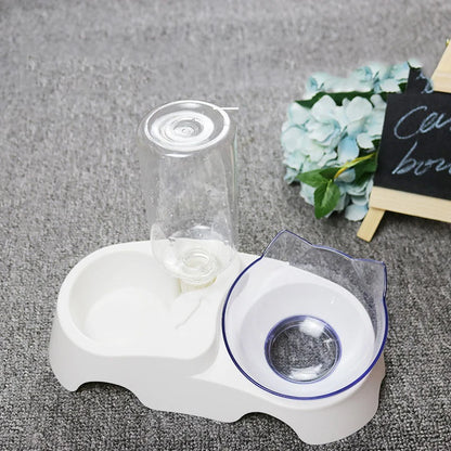 Double Cat Bowl with Stand