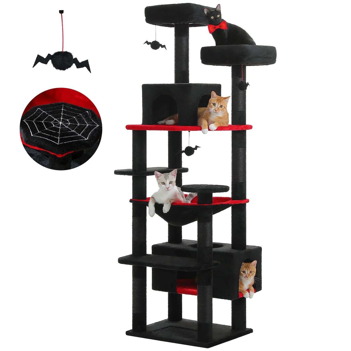 Large Cat Tree with Sisal-Covered Scratching Posts