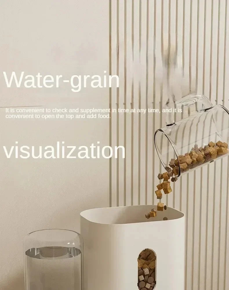 Automatic Dog/Cat Feeder With Water Fountain