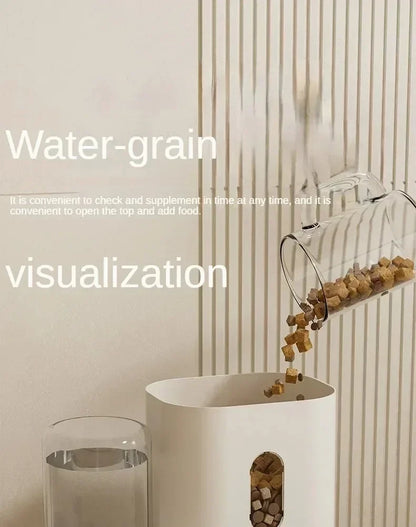 Automatic Dog/Cat Feeder With Water Fountain
