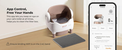 Self-Cleaning Litter Box, Automatic Cat Litter Box with App Control