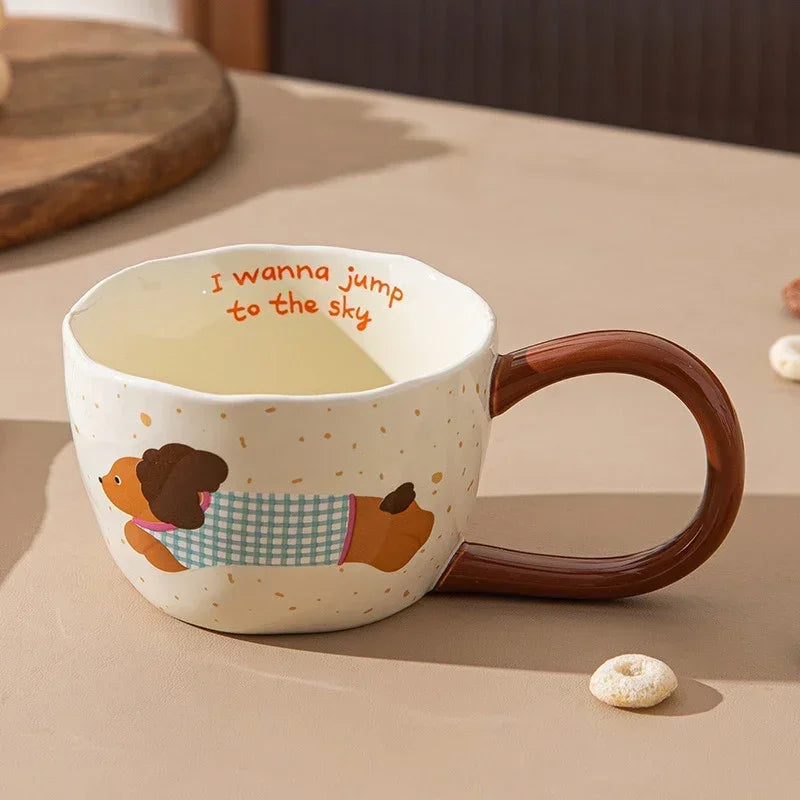 300Ml Ceramic Mug Cartoon Cup