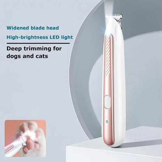 Portable Dog Paw Trimmer with Led Light Rechargeable Cordles