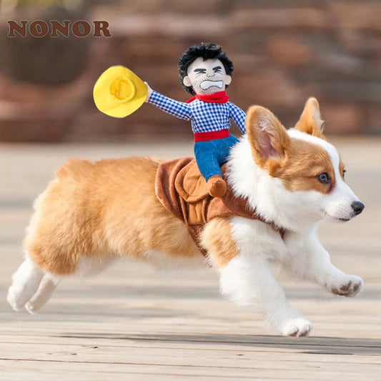 Cowboy riding Dog Halloween Costume