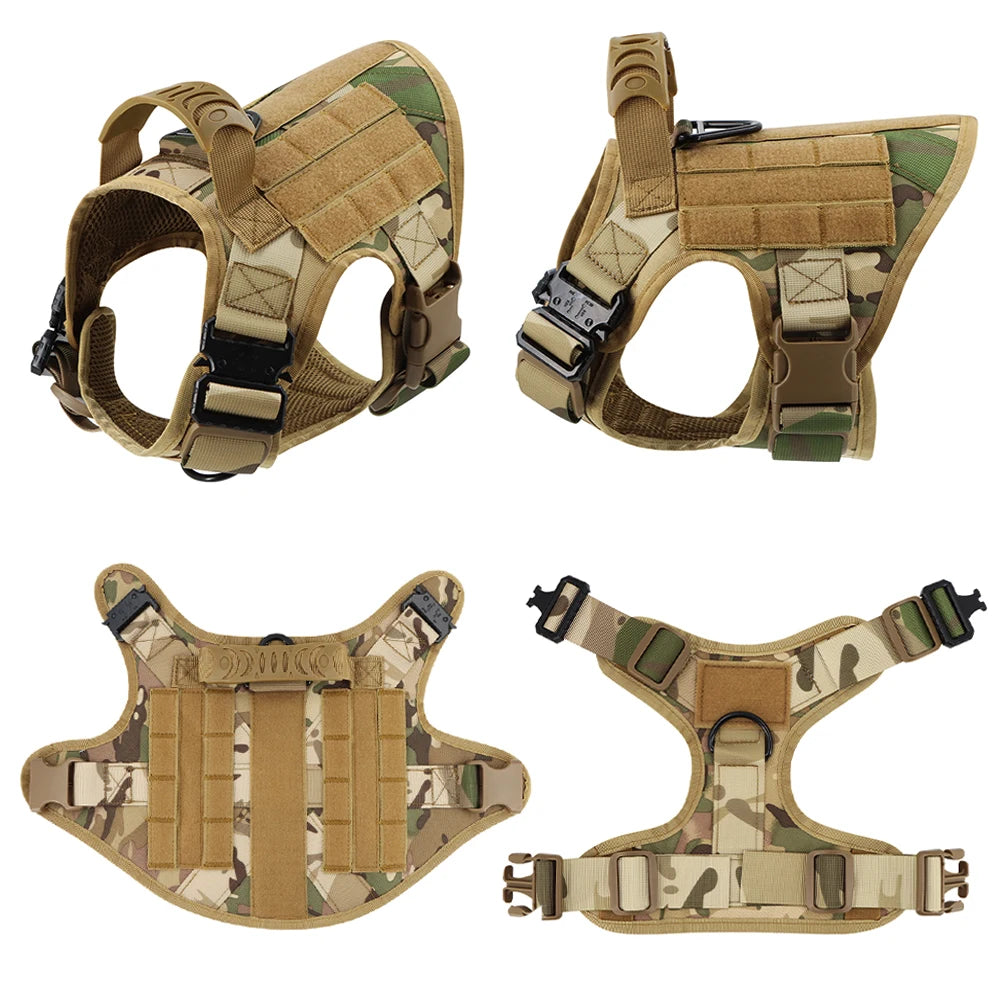 Military Large Dog Harness Collar