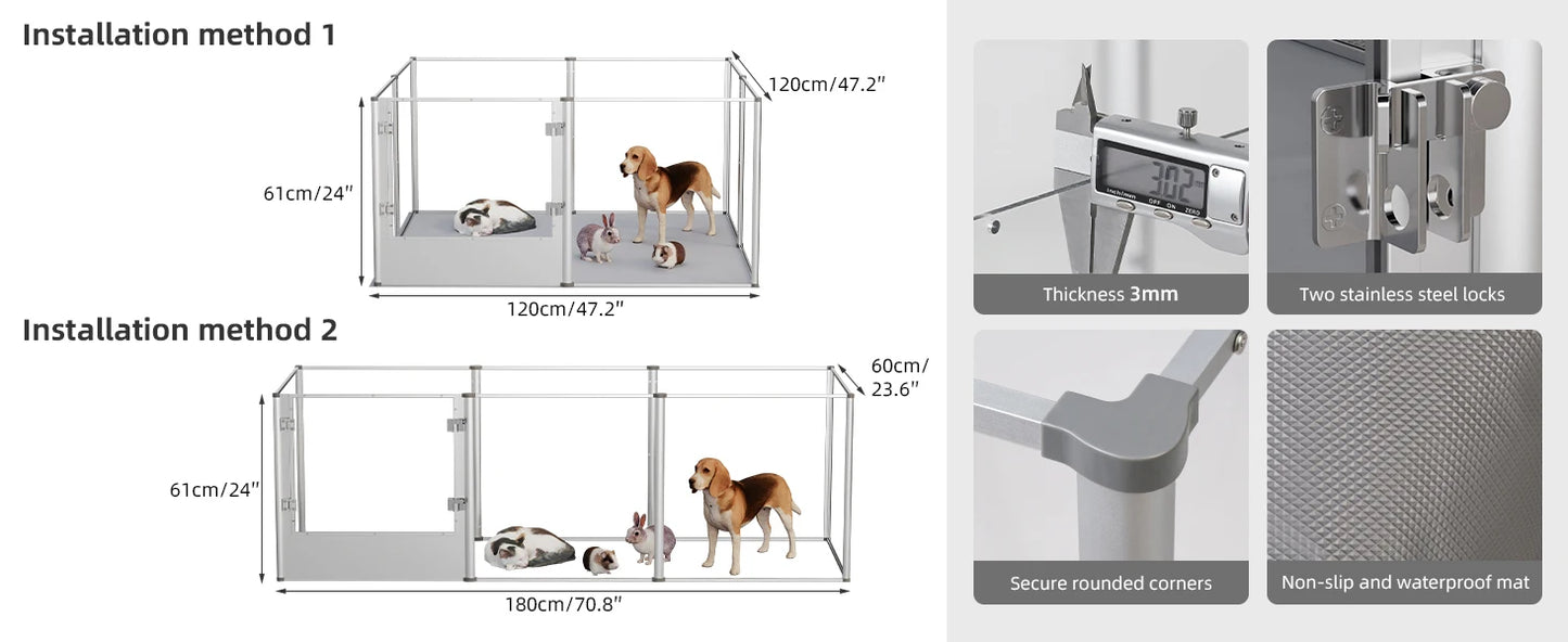 Extra Large Dog Playpen - Acrylic