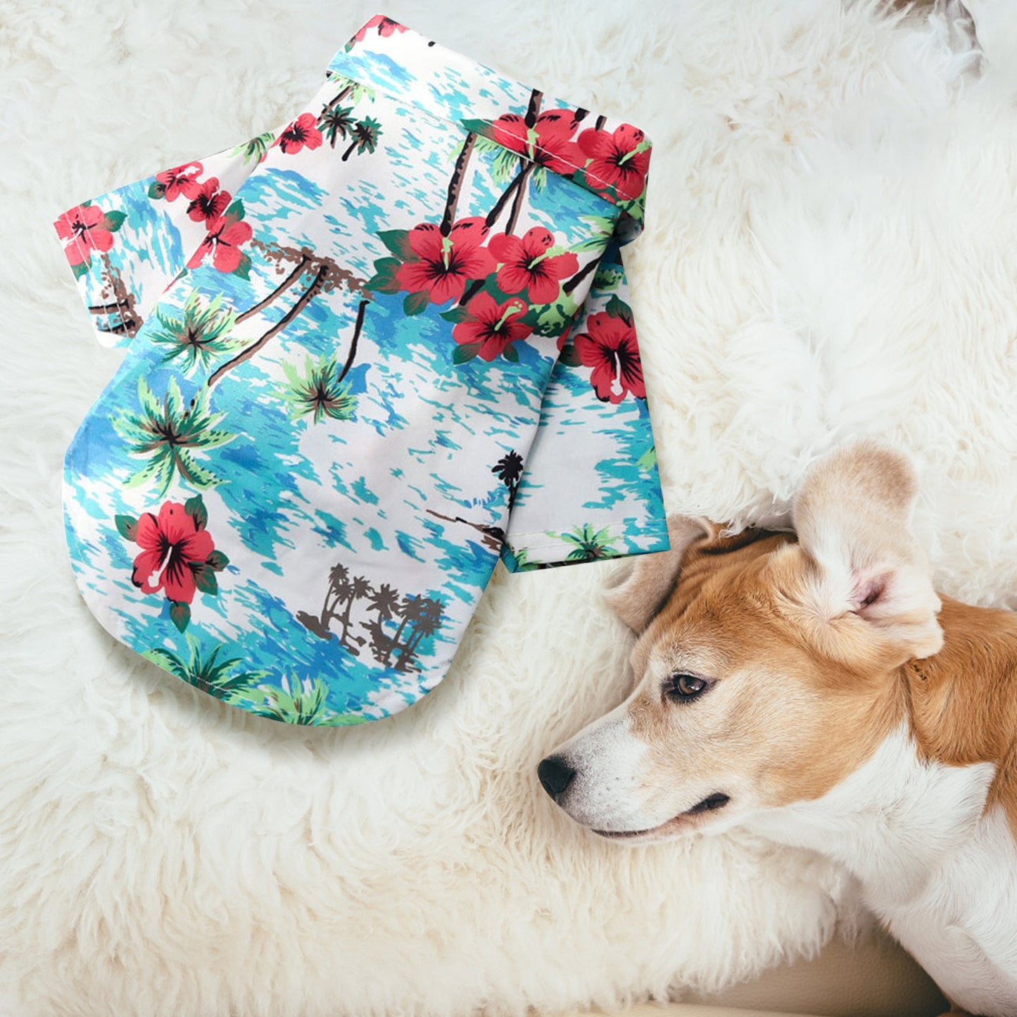 Pet Summer Cotton Shirts Hawaii