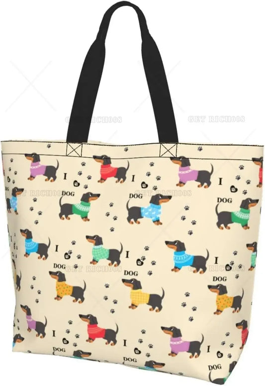 Cute Dachshund Dog Tote Bag
