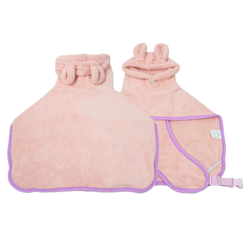 Cute Dog Bathrobe Pet Drying Coat Clothes Microfiber Absorbe