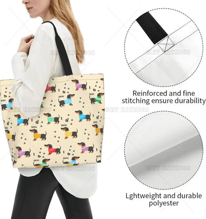 Cute Dachshund Dog Tote Bag