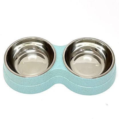 Double Cat Bowl with Stand