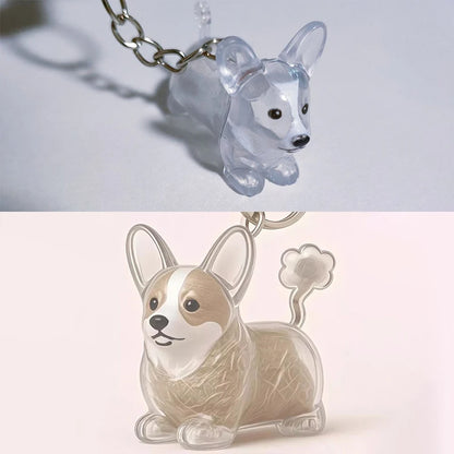 Pet Hair Memorial Pendant Keychain