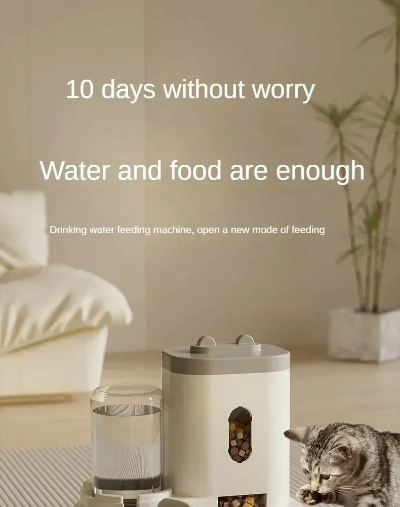 Automatic Dog/Cat Feeder With Water Fountain
