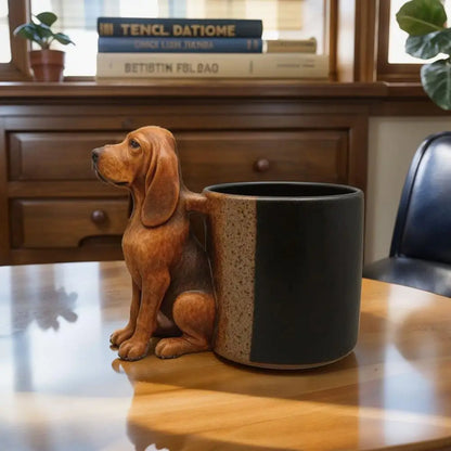 Cute Dog Handle Ceramic Mug