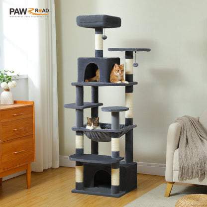 Large Cat Tree with Sisal-Covered Scratching Posts