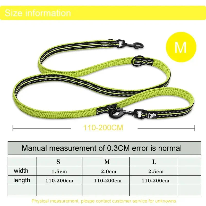 Truelove Pet Dog Leash Multi-function Reflective Hand Free T