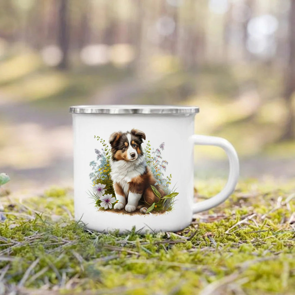 Dachshund Bulldog Border Colliegolden Retriever Printed Enam