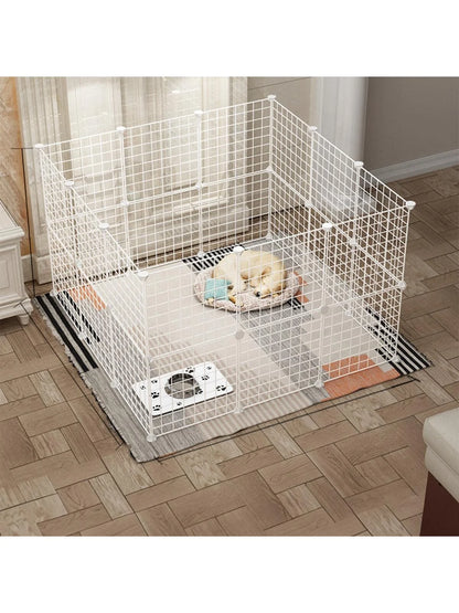 White pet fence - Iron Mesh DIY