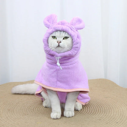 Cute Dog Bathrobe Pet Drying Coat Clothes Microfiber Absorbe