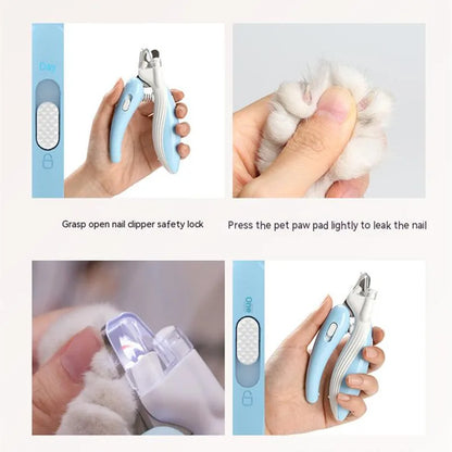 Pet nail clippers with LED light