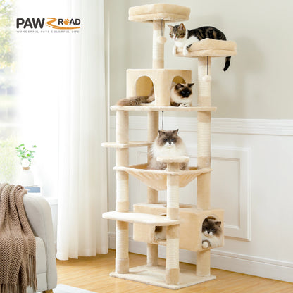 Large Cat Tree with Sisal-Covered Scratching Posts