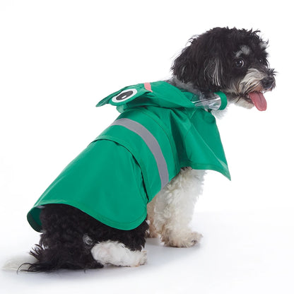 Pet Raincoat Cartoon Pattern Reflective
