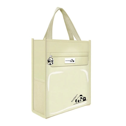 Panda Dog Cartoon Tote Bag Transparent Multiple Pockets Stud