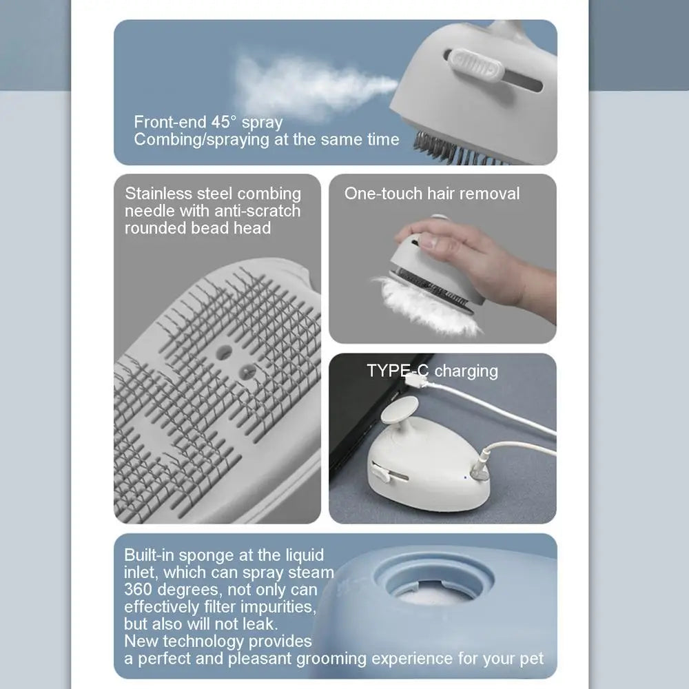 Cat Steam Brush Steam Grooming