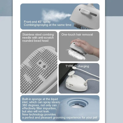Cat Steam Brush Steam Grooming