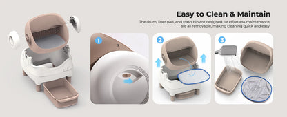 Self-Cleaning Litter Box, Automatic Cat Litter Box with App Control