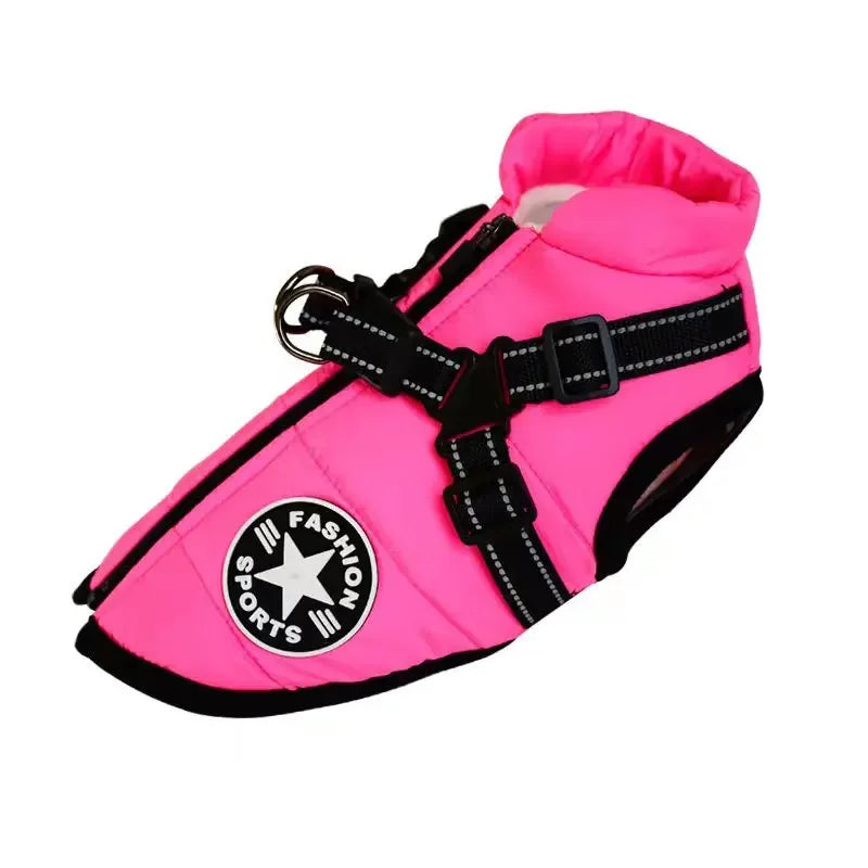 Waterproof Dog Jacket with Harness